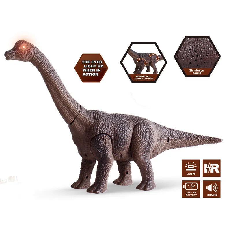 Dinossauro para crianças brinquedo de controle remoto - com Luz  - Sons - Anda - Diversão Garantida!