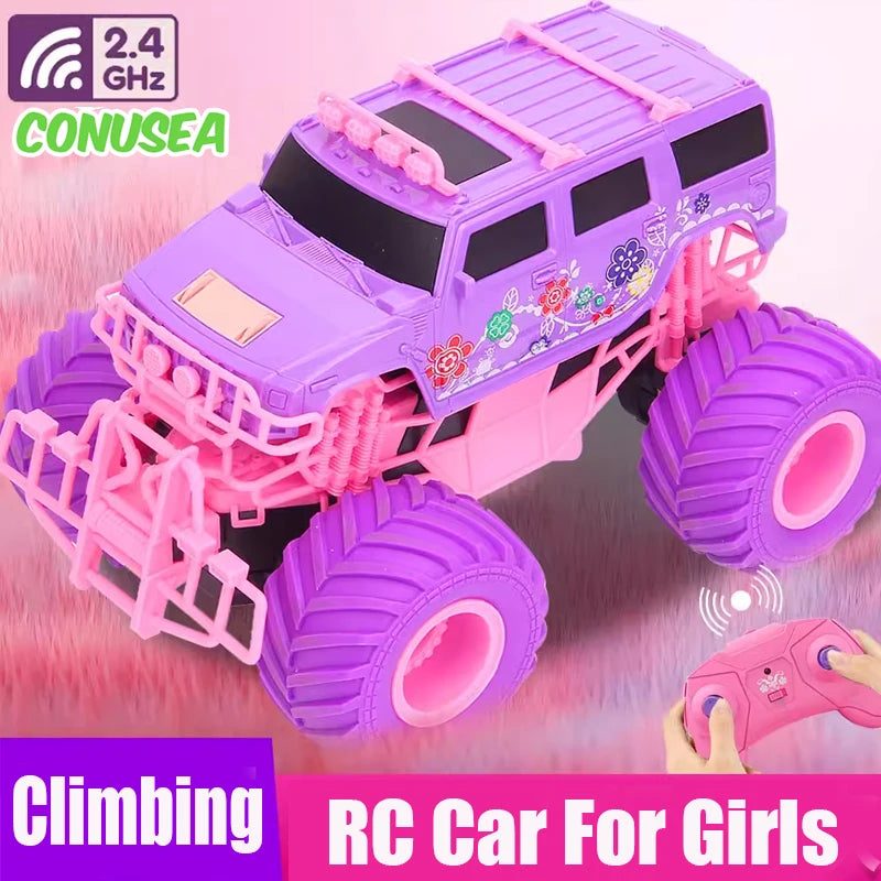 "Carro  para meninas, elétrico, 4WD 4X4, Off-Road Buggy, carros de escalada, alta velocidade, caminhões de controle remoto. Presente de Natal e aniversário."