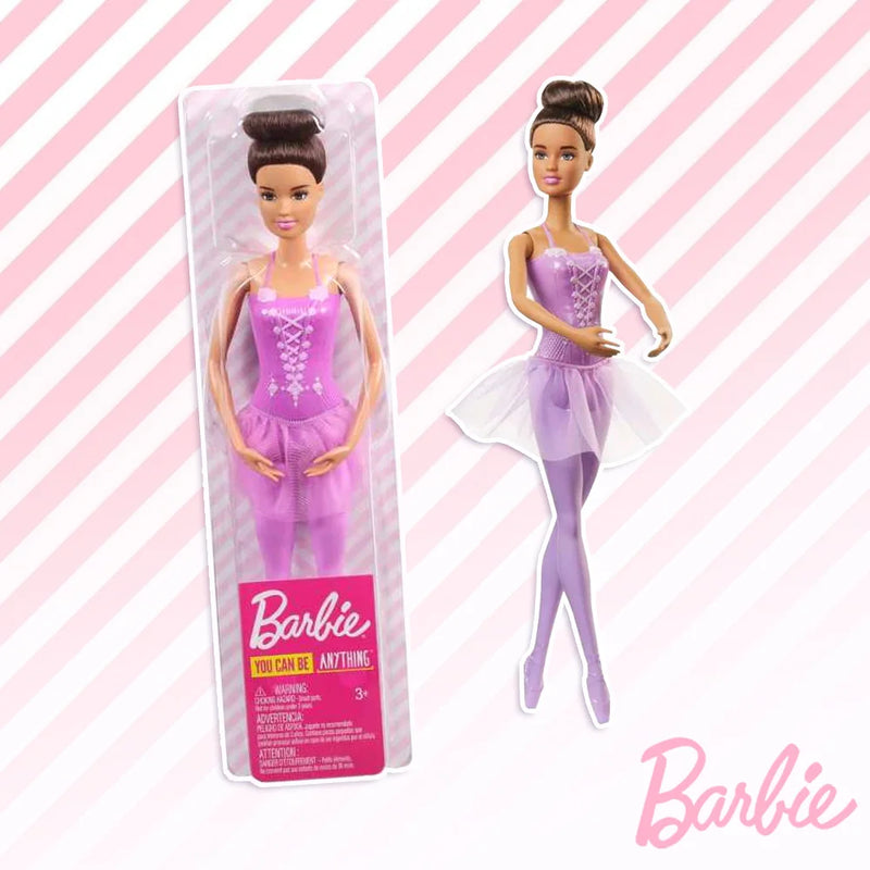 Boneca Barbie Profissões Bailarina Ballet Roxo Morena Mattel ORIGINAL !!!