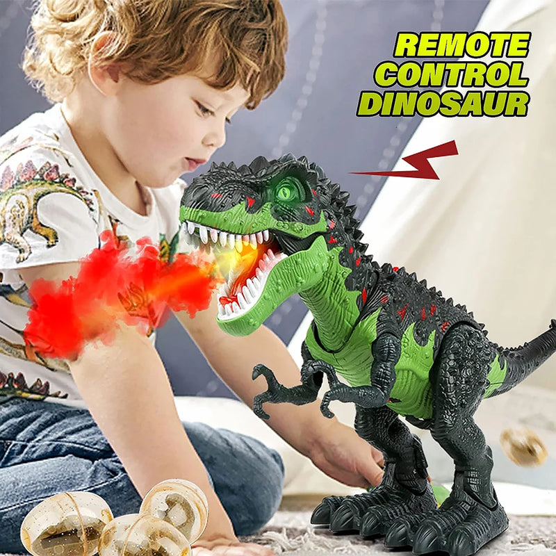 Dinossauro de Controle Remoto - Spray de vapor pela boca - Anda -  Luzes - Sons - Ovos - O Brinquedo PERFEITO para seus filhos!