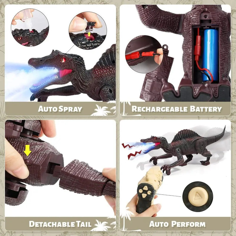 Dinossauros de Controle Remoto com Laser -  spray - som -  O presente ideal para sua Criança!