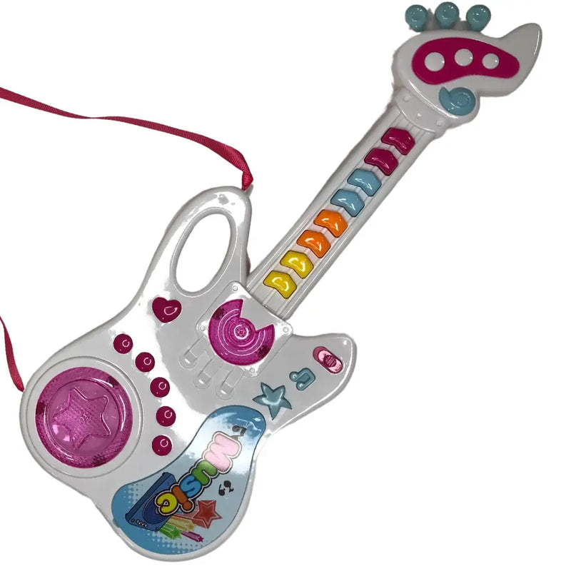 Guitarra Musical Infantil com Teclas - Brinquedo 2 em 1! Promoção!