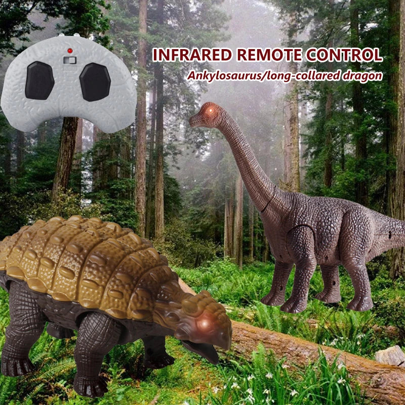 Dinossauro para crianças brinquedo de controle remoto - com Luz  - Sons - Anda - Diversão Garantida!