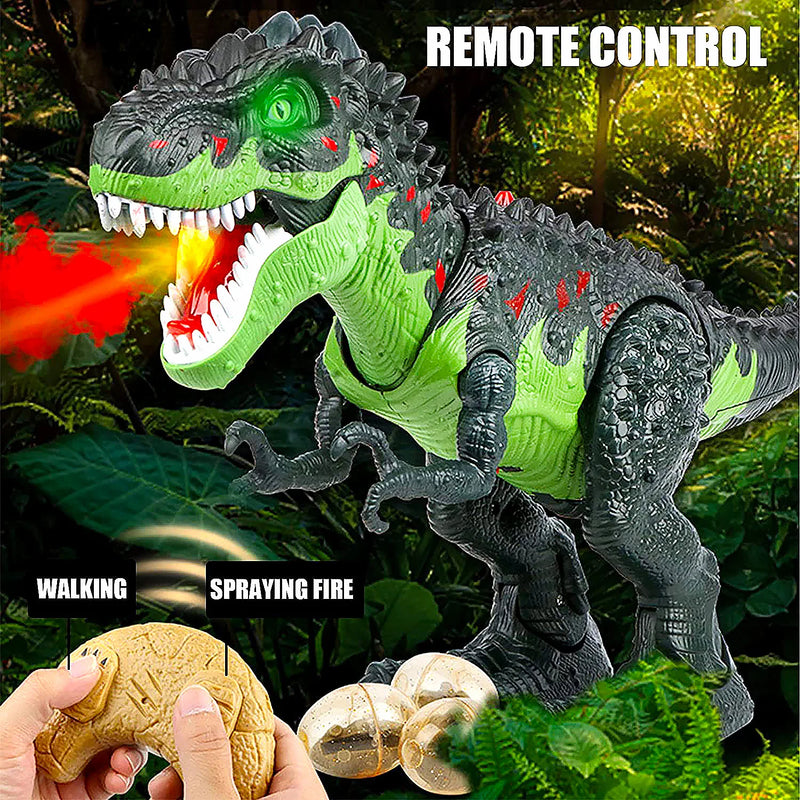 Dinossauro de Controle Remoto - Spray de vapor pela boca - Anda -  Luzes - Sons - Ovos - O Brinquedo PERFEITO para seus filhos!