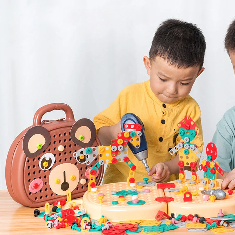 Caixa de Ferramentas Elétrica Infantil com Furadeira - Brinquedo Educativo para Meninos