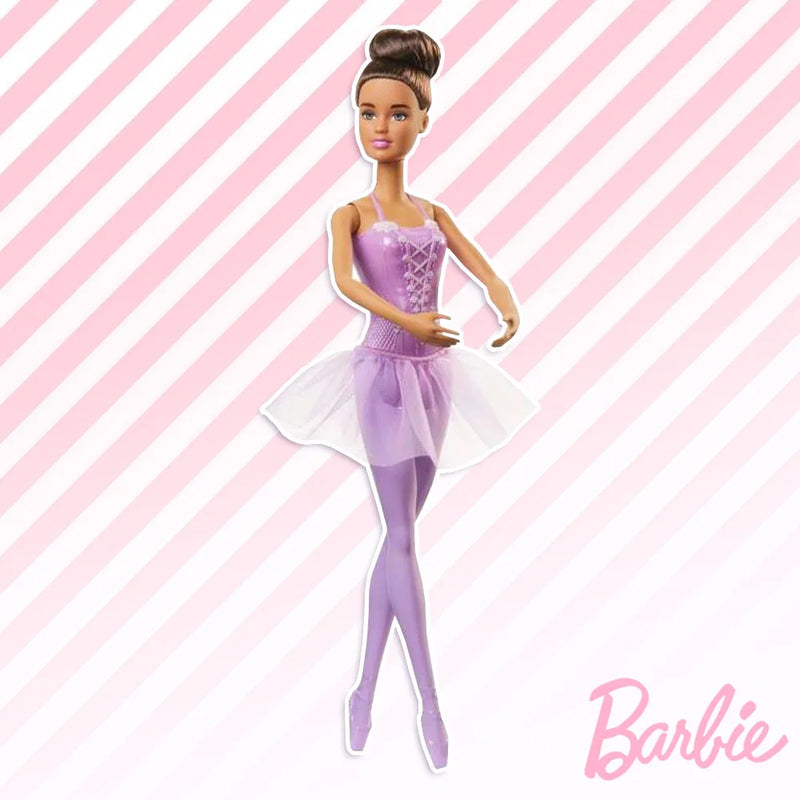 Boneca Barbie Profissões Bailarina Ballet Roxo Morena Mattel ORIGINAL !!!