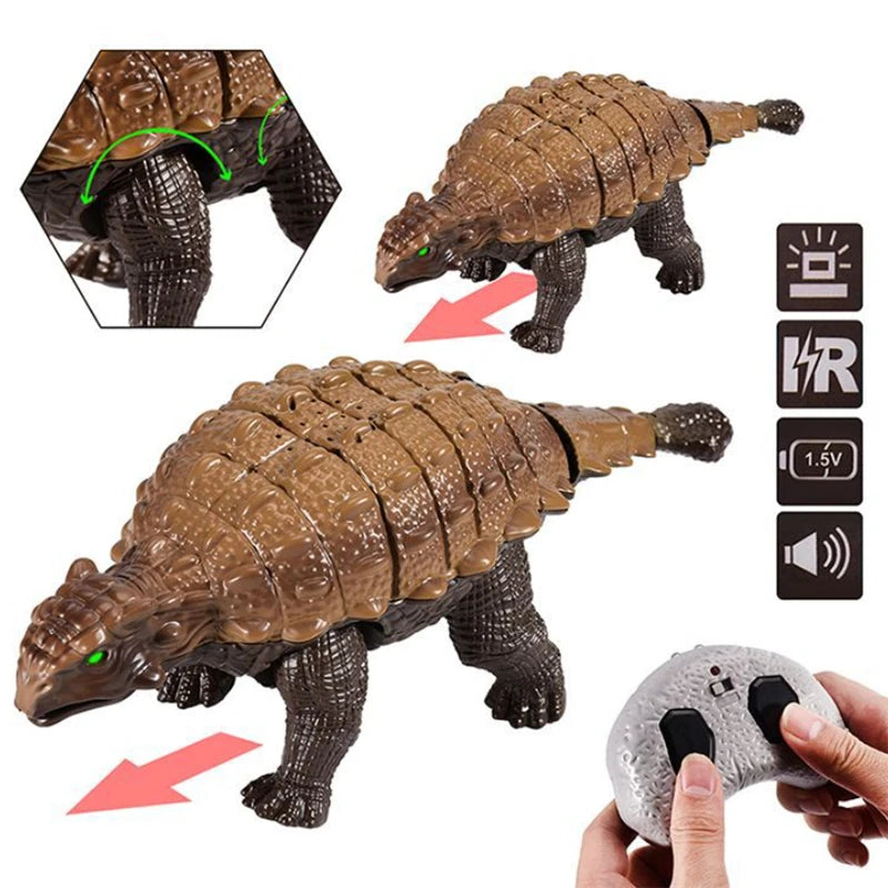 Dinossauro para crianças brinquedo de controle remoto - com Luz  - Sons - Anda - Diversão Garantida!