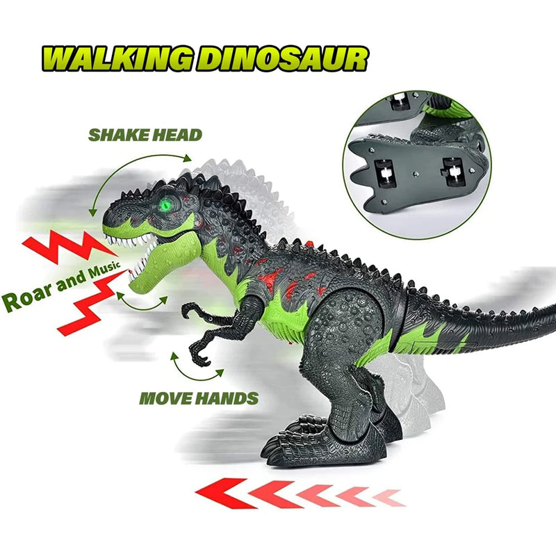 Dinossauro de Controle Remoto - Spray de vapor pela boca - Anda -  Luzes - Sons - Ovos - O Brinquedo PERFEITO para seus filhos!