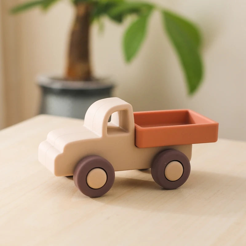 Carros Brinquedo de bebê  de grau alimentício silicone e/ou madeira montessori 0 á 12 meses!