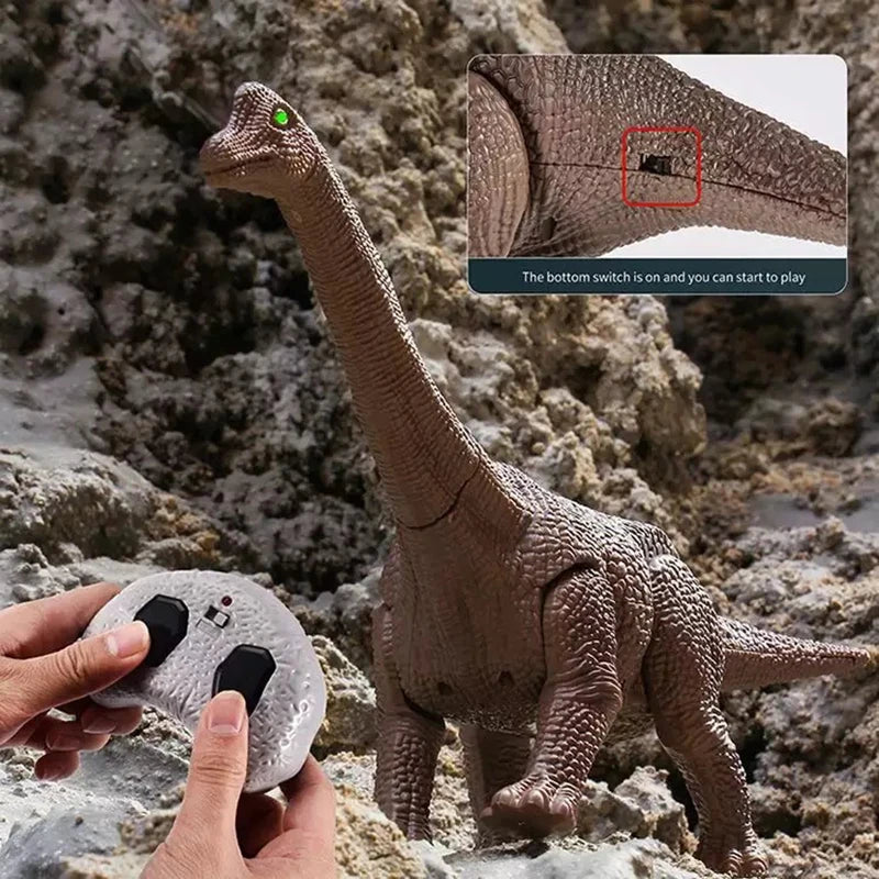 Dinossauro para crianças brinquedo de controle remoto - com Luz  - Sons - Anda - Diversão Garantida!