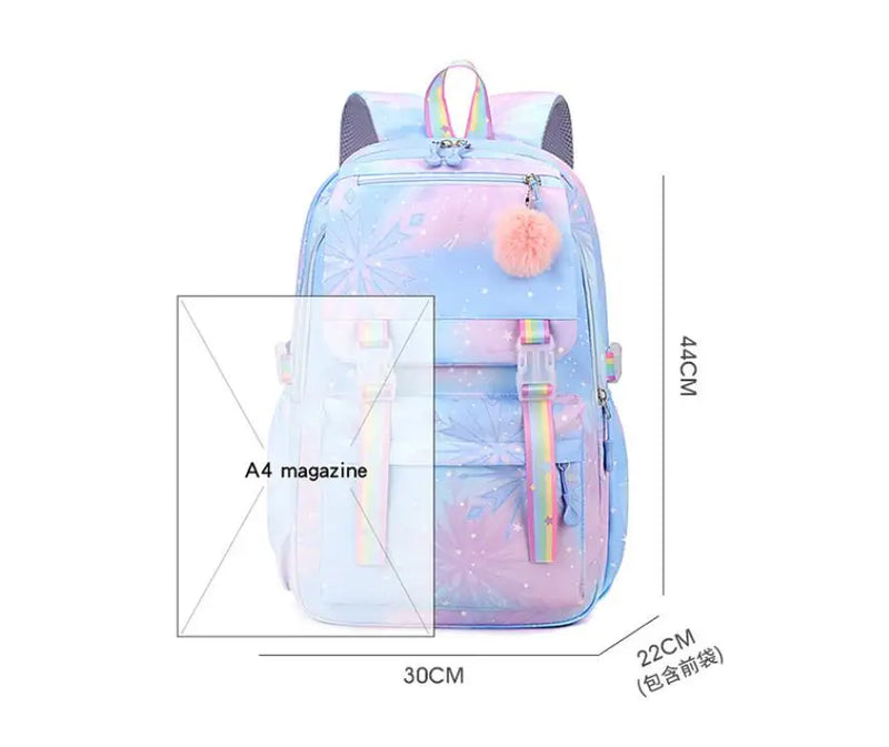 Lilo e Stitch Mochila impermeável de grande capacidade para escola!
