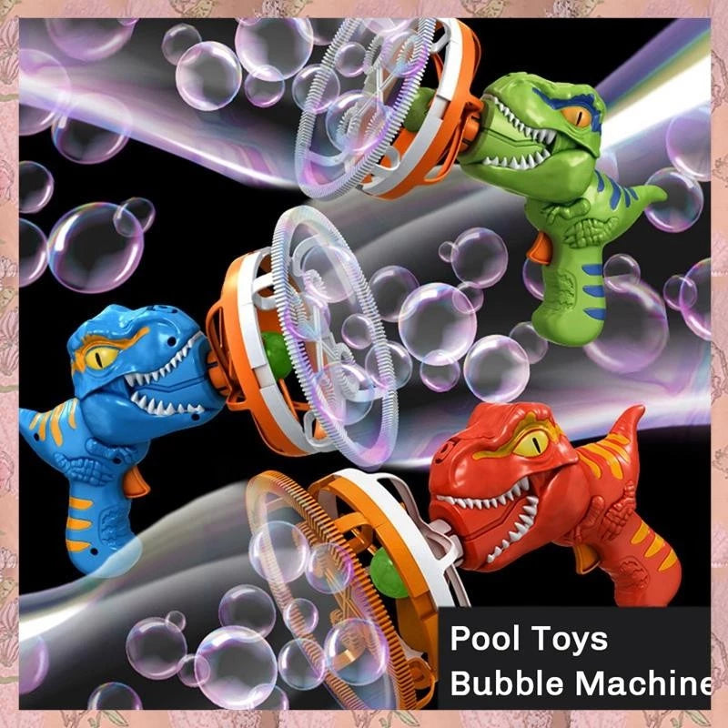 Máquina De Bolhas De Dinossauro Com Ventilador Em Bolha Elétrica Portátil Brinquedos!